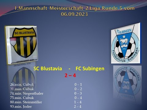 1.Mannschaft Meisterschaft 2.Liga SC Blustavia - FC Subingen