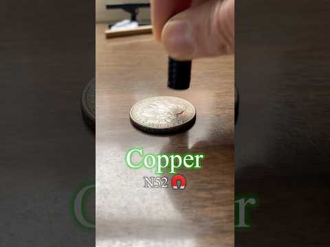 N52 Magnet Testing Steel, Brass, Copper, and Silver