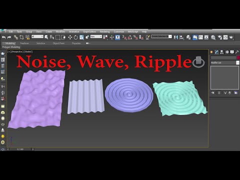 #3DDesigner Noise, Wave, Ripple command in 3ds max tutorial part 11