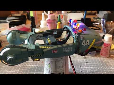 Fujimi 1/24 Spinner Flying Cop Car With Working Lights Near Completion #bladerunner #spinner