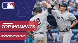 Yanks clinch a WC spot, plus nine more moments from around the Majors: 9/23/17