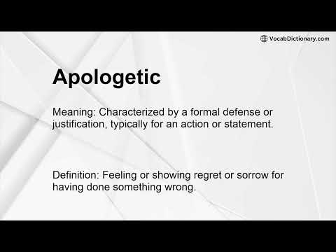 Apologetic Meaning