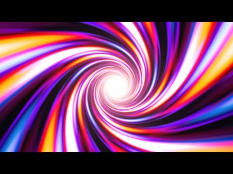 Fast Color Vortex Spiral Swirling in Abstract Psychedelic Tunnel 4K Motion Background for Edits