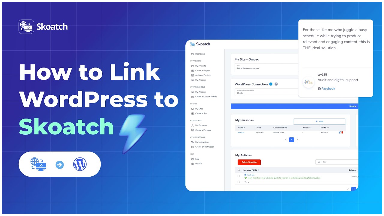 How to Connect Skoatch to WordPress in 2 Minutes – Automate SEO Publishing