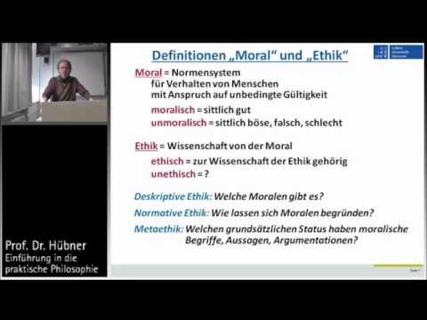Praktische Philosophie 1a: Ethik und Moral - Begriffsklärungen