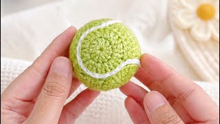 10-Minute Crochet Mini Tennis Ball 🎾 (Bag Charm + Pet Toy)