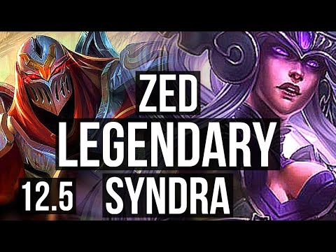 ZED vs SYNDRA (MID) | 24/2/6, 6 solo kills, 1.5M mastery, Legendary, 400+ games | BR Diamond | 12.5
