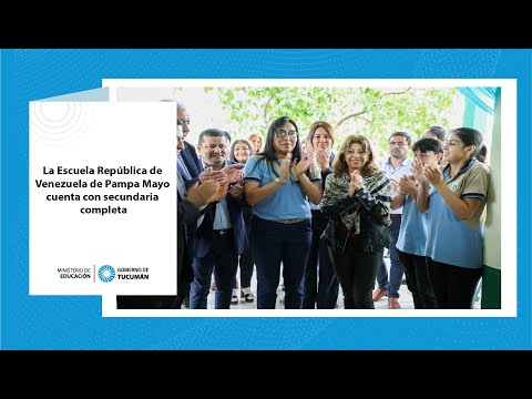 La Escuela República de Venezuela de Pampa Mayo cuenta con secundaria completa