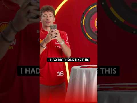 Charles shows the last photo he took on his phone 👀 #f1 #formula1