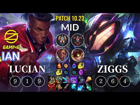 OZ Ian Lucian vs Ziggs Mid - KR Patch 10.23