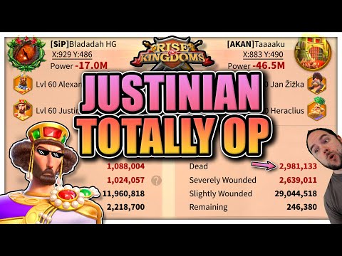 Justinian Rally META [crazy test results] Rise of Kingdoms