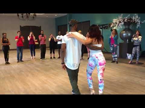 Mike Evens & Macarena Paton dancing Urban Kiz with Spins at Dutch Kizomba Festival 2018 (Tiel)