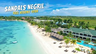 Sandals Negril, Jamaica | Full Resort Walkthrough Tour & Review 4K | All Public Spaces! | 2021