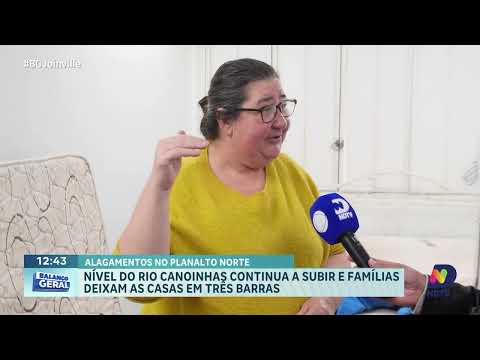 Alagamentos em Três Barras: famílias fazem mudanças de emergência após chuvas