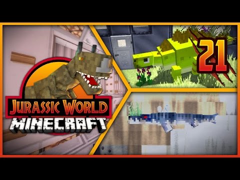 Minecraft Jurassic World - Episode 21 - BABY MOSASAURUS & WE GOT PRANKED!