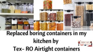 Replaced boring containers in my kitchen || Amazon product review | Tex RO bpa free boxes
