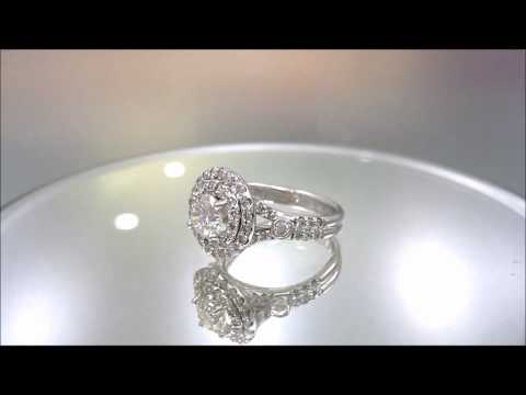 14K WHITE GOLD ROUND CUT DIAMOND ENGAGEMENT RING 1.79CT ART DECO - KNR INC - 192