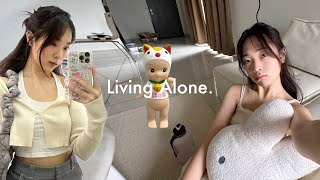 living alone diaries ∙ new bed frame, went thrifting, bangkok shopping haul 👼🏻