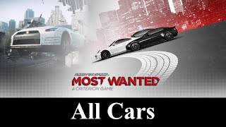 NFS Most Wanted 2012 Car List