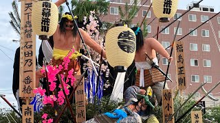 令和4年度土崎港曳山祭り　南幕洗川の御幸山車と戻り山車
