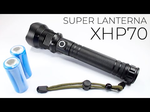 LANTERNA SUPER POTENTE XHP70 FLASHLIGHT TEST