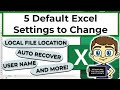 Five Microsoft Excel Settings You MUST Change Save Time Stress