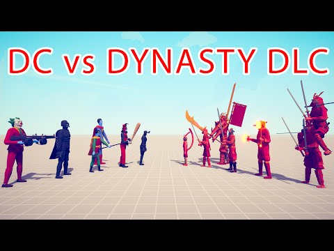 DC Team vs DYNASTY DLC Team - Totally Accurate Battle Simulator TABS