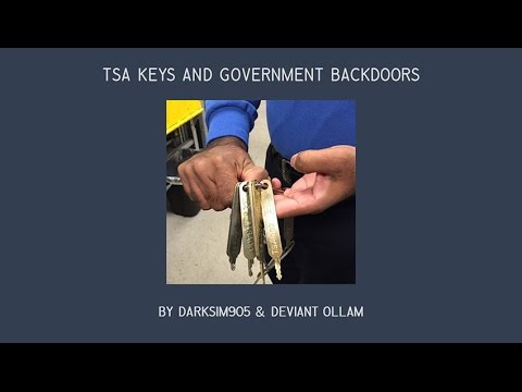 TSA keys & Government Backdoors