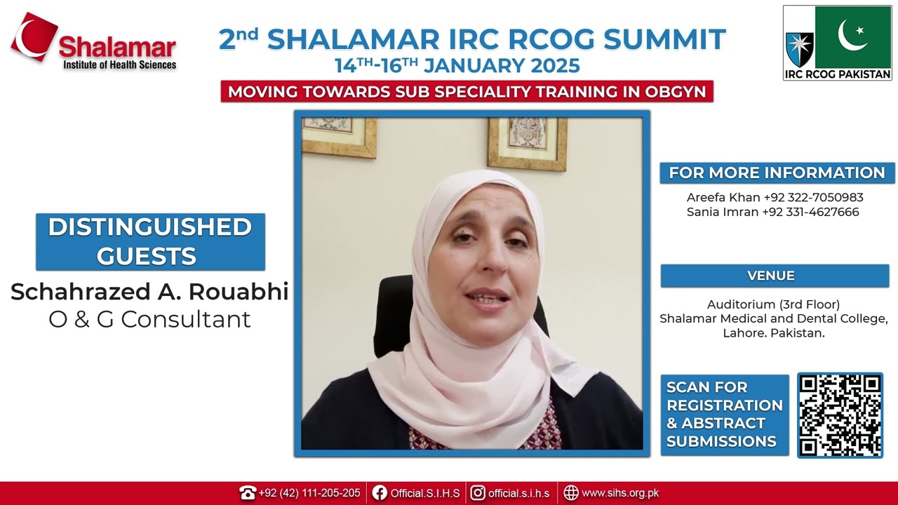 2nd Shalamar IRC RCOG Summit | Schahrazed A. Rouabhi