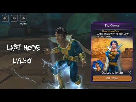 Shazam Jr. event  last node with lvl 50 team