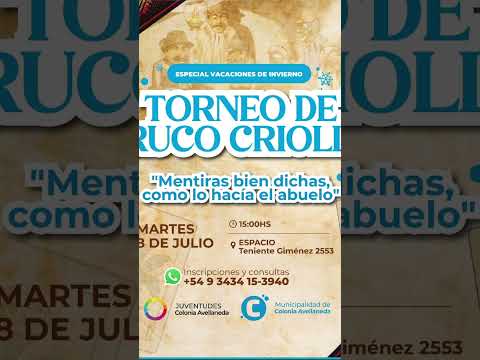 Martes 08/07/25. 15 hs. Colonia Avellaneda, Prov. de Entre Rios. #locosxeltruco #truco