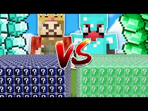 ZENGİN VS ŞANS BLOKLARI CHALLENGE - Minecraft
