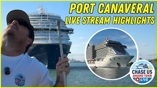Falling Debris, SpaceX Launch & Cruise Ship Horns | Port Canaveral Highlights