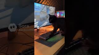 angry cat  #sora2 #aivideo #shorts