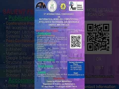 #5TH INTERNATIONAL CONFERENCE ON MATHEMATICAL MODELING COMPUTATIONAL INTELLIGENCE TECHNIQUES MMCITRE