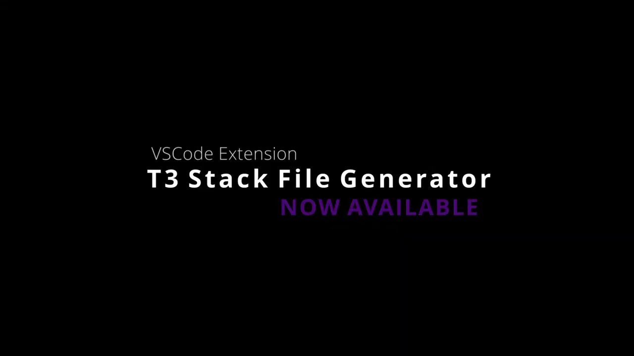 T3 Stack, Next and React File Generator demo video