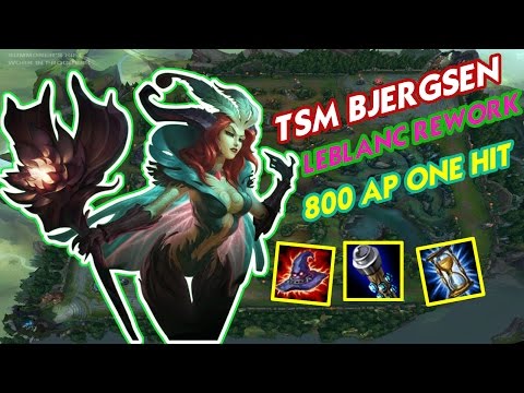TSM Bjergsen SOLOQ NA – New Leblanc Rework Build Full 800 AP One Shot Damage 2000 - Preseason 7