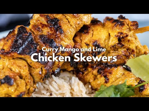 Curry Mango and Lime Chicken Skewers