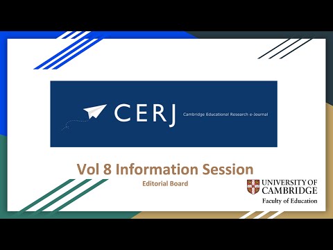 CERJ Vol 8 Information Session I