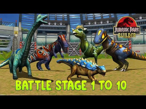 JURASSIC PARK BUILDER - BATTLE ARENA (STAGE 1 TO 10)