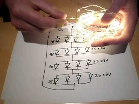 Analysis of a 100 led string wire lights