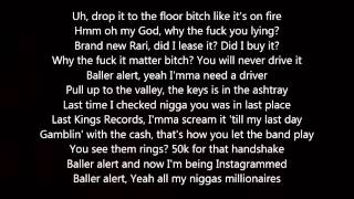 Tyga - Baller Alert (Lyrics) Ft  Rick Ross &amp; 2 Chainz