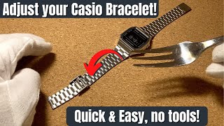 How to Adjust / Resize Casio Bracelet / Watch Band (A158W, A168W etc.)