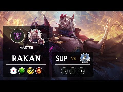 Rakan Support vs Galio - KR Master Patch 9.6