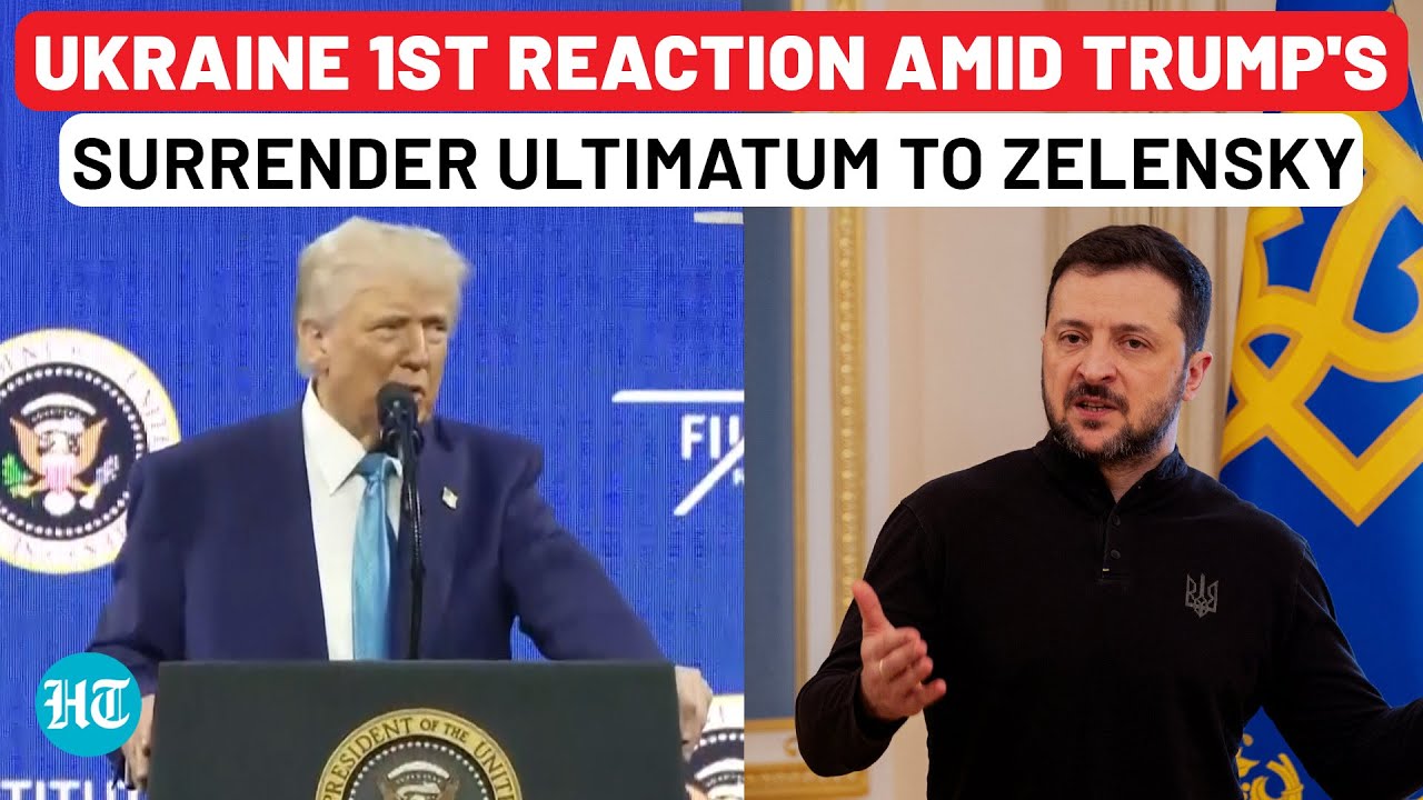 Ukraine's First Reaction Amid Trump's Surrender Ultimatum To Zelensky, 'Comedian' Jibe| Putin,Russia
