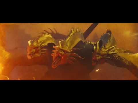 Godzilla vs. King Ghidorah Fight Scene (With my own original background music)