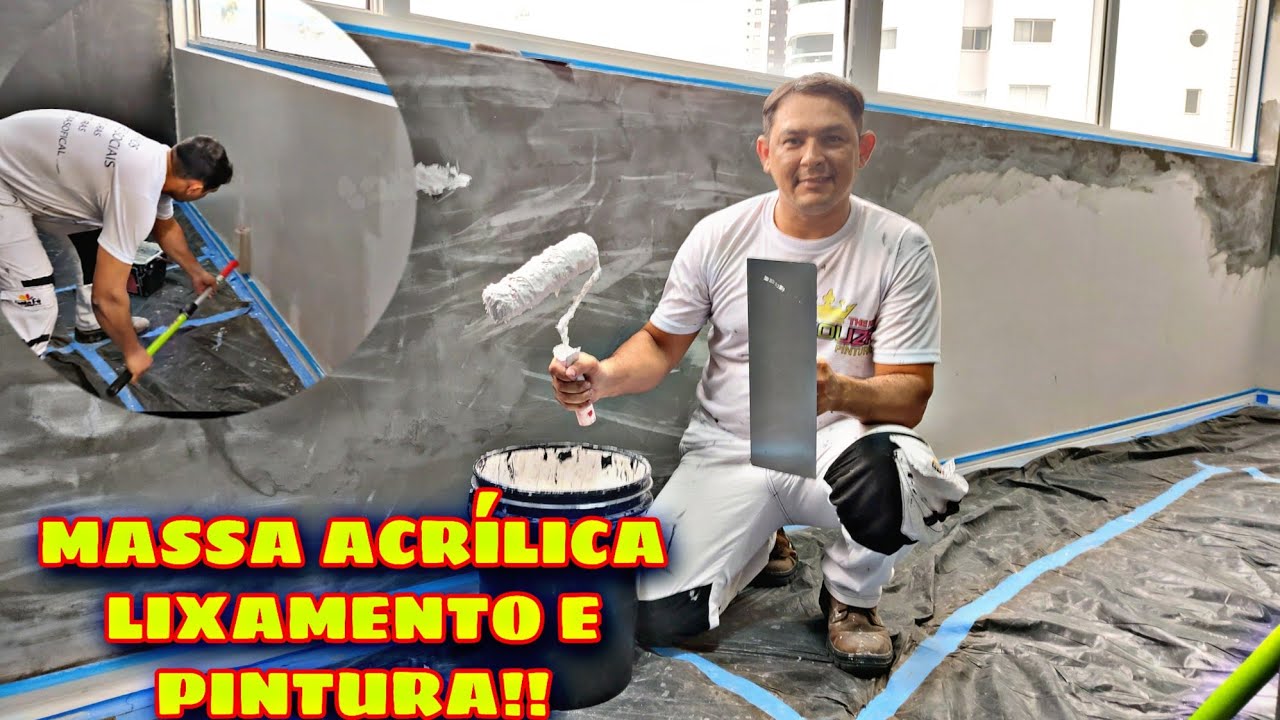 COMO EMASSAR LIXAR E PINTAR SUA PAREDE: #massacorrida #pintura