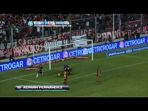 Gol de Adrián Fernández.Independiente 1 Boca Unidos 1.Fecha 23.Torneo Primera B Nacional.FPT