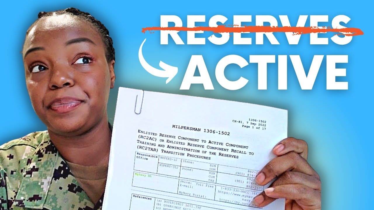 How To Go From Navy Reserves To Active Duty| RC2AC Program