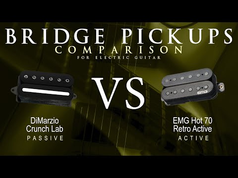 DiMarzio CRUNCH LAB vs EMG HOT 70 RETRO ACTIVE - Bridge Guitar Pickup Comparison Tone Demo